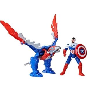 Marvel Mech Strike Mechasaurs Captain America Action Figure